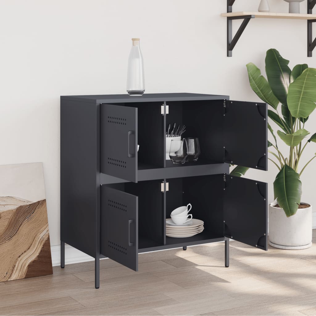 vidaXL Buffet anthracite 68x39x79 cm acier