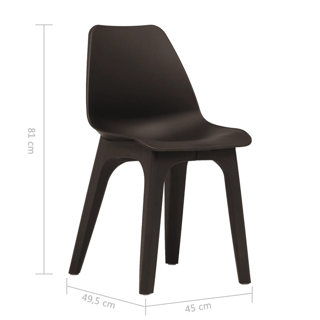 vidaXL Chaises de jardin lot de 2 Marron Plastique