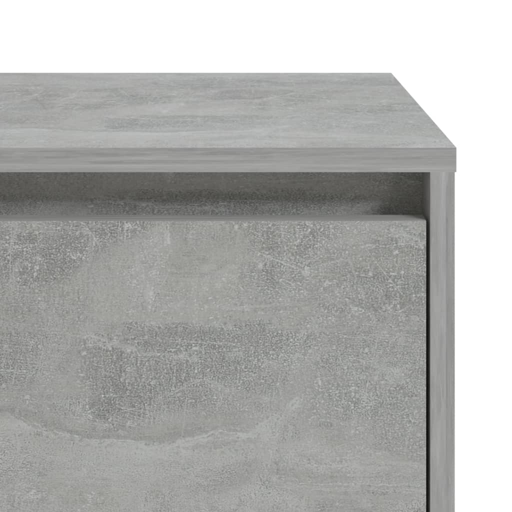 vidaXL Table de chevet gris béton 45x34x44,5 cm bois d'ingénierie