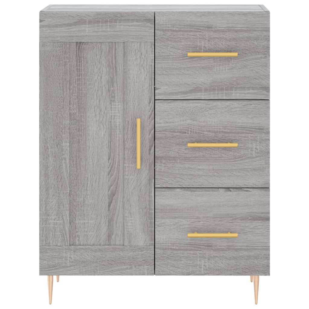 vidaXL Buffet haut Sonoma gris 69,5x34x180 cm Bois d'ingénierie