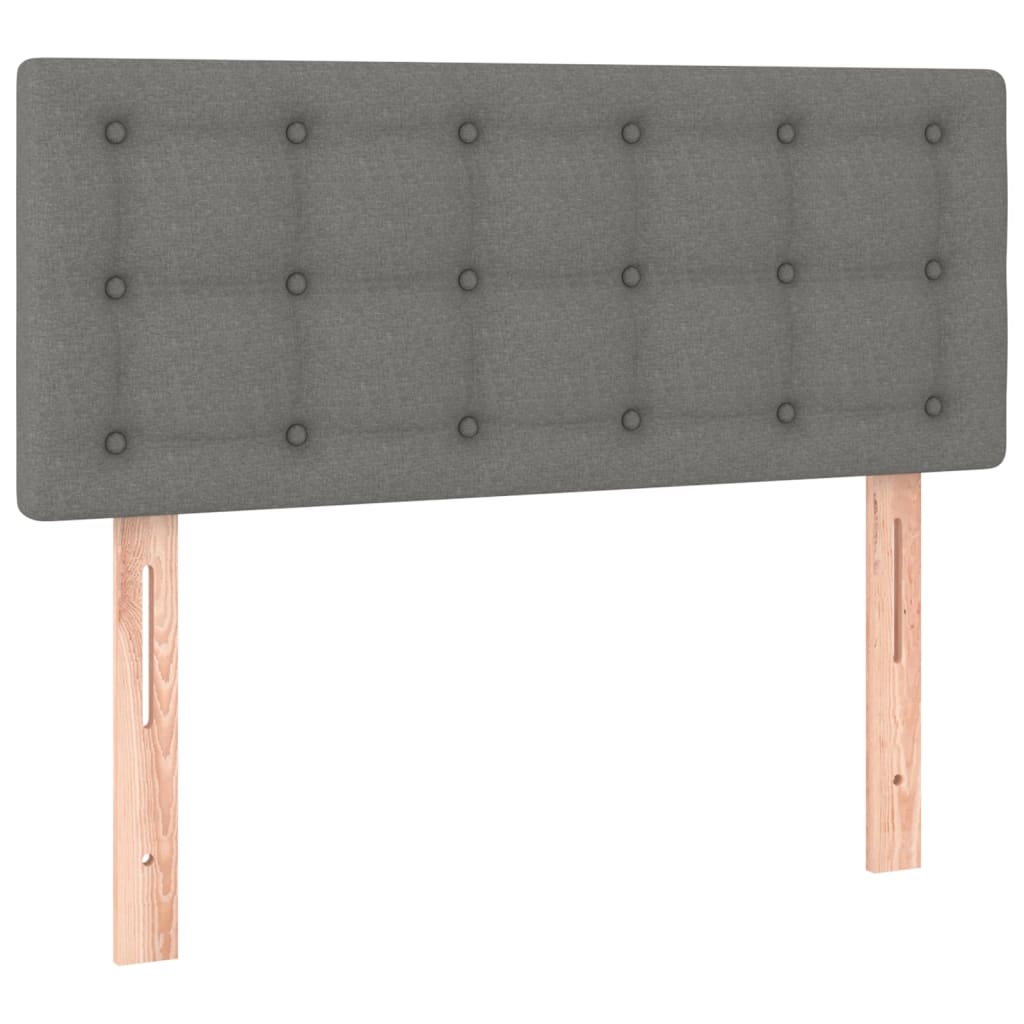 vidaXL Tête de lit à LED Gris foncé 90x5x78/88 cm Tissu