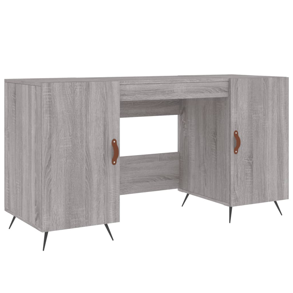 vidaXL Bureau sonoma gris 140x50x75 cm bois d'ingénierie