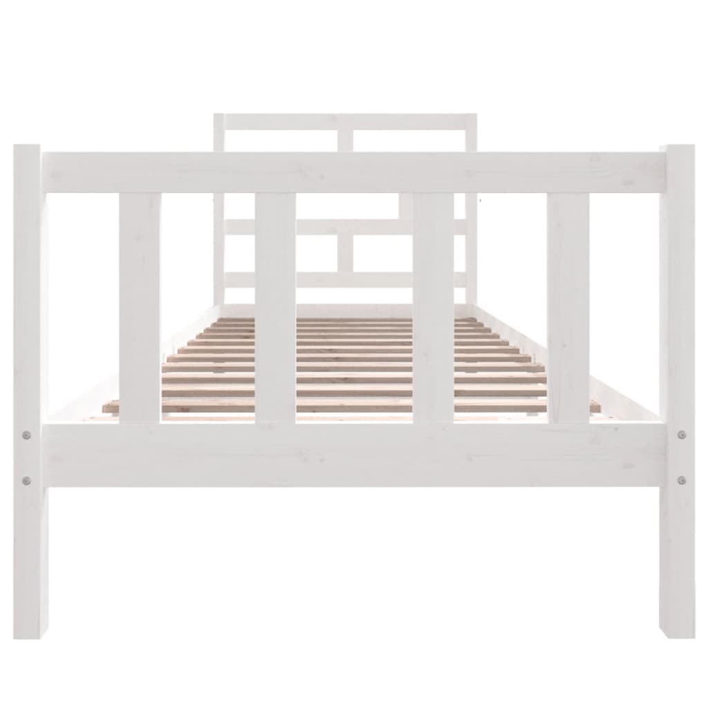 vidaXL Cadre de lit sans matelas blanc bois massif 90x200 cm