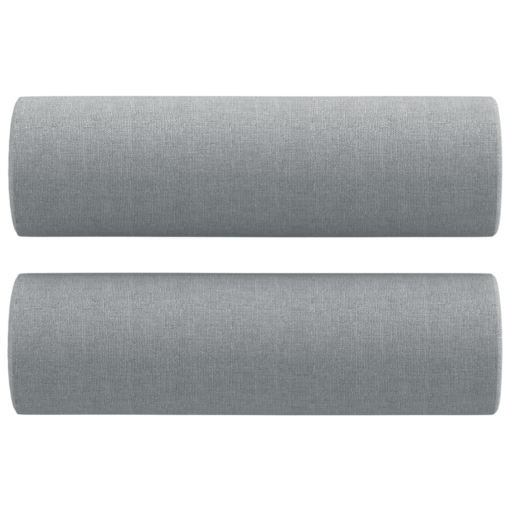 vidaXL Ensemble de canapés 2 pcs coussins gris clair tissu