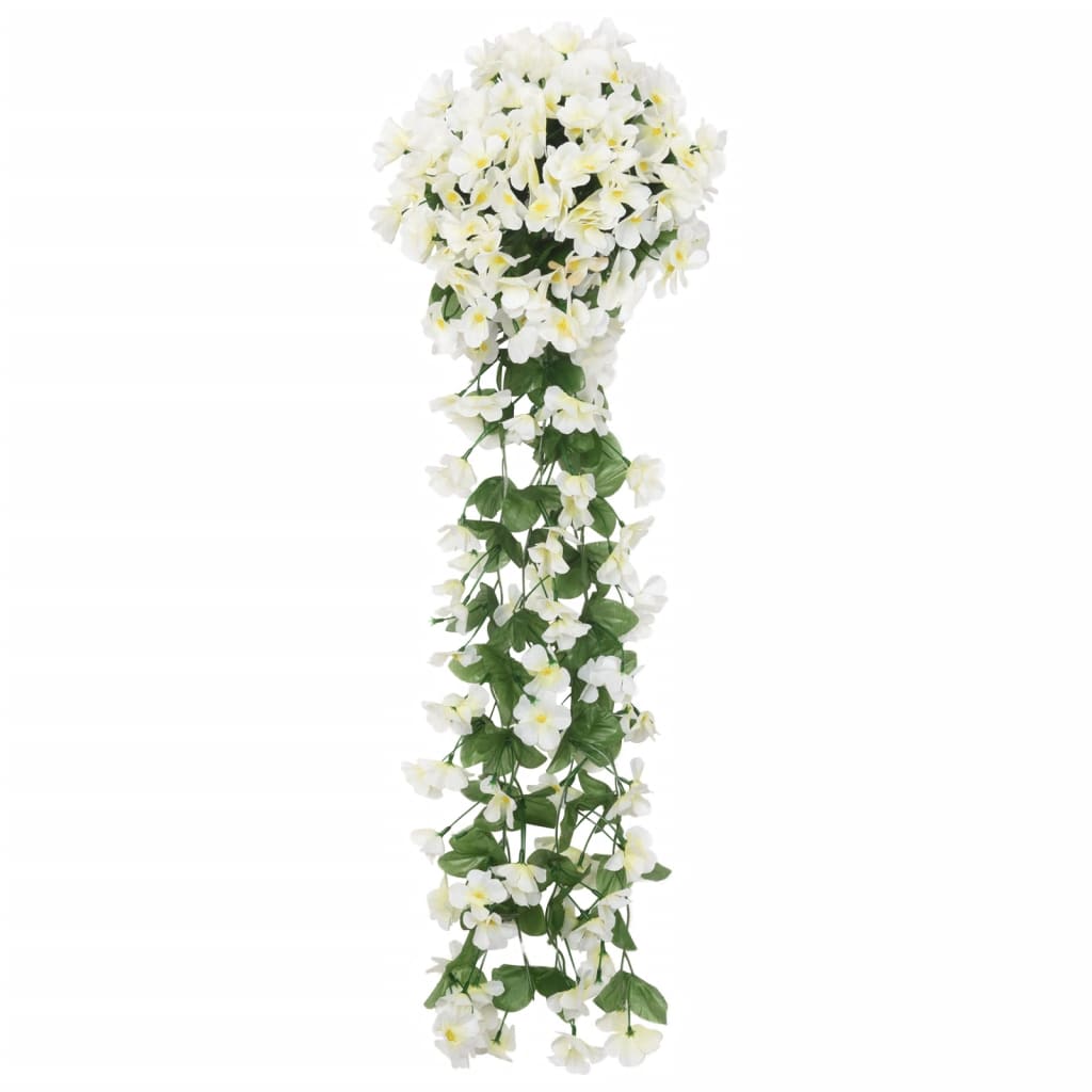 vidaXL Guirlandes de fleurs de Noël 3 pcs blanc 85 cm