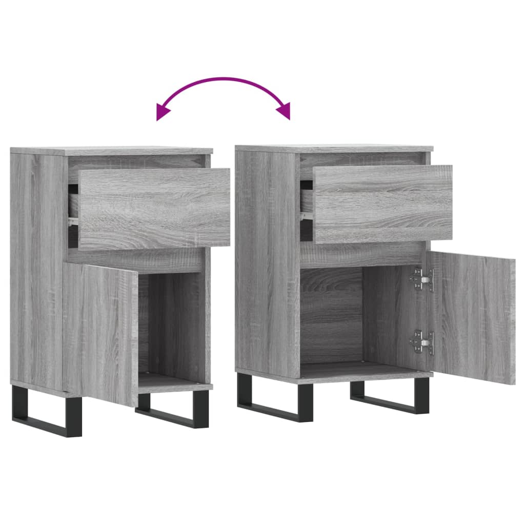 vidaXL Buffet sonoma gris 40x35x70 cm bois d'ingénierie