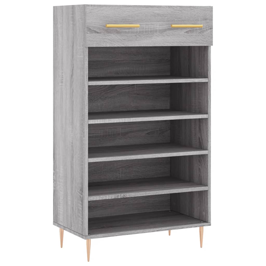 vidaXL Armoire à chaussures sonoma gris 60x35x105 cm bois d'ingénierie