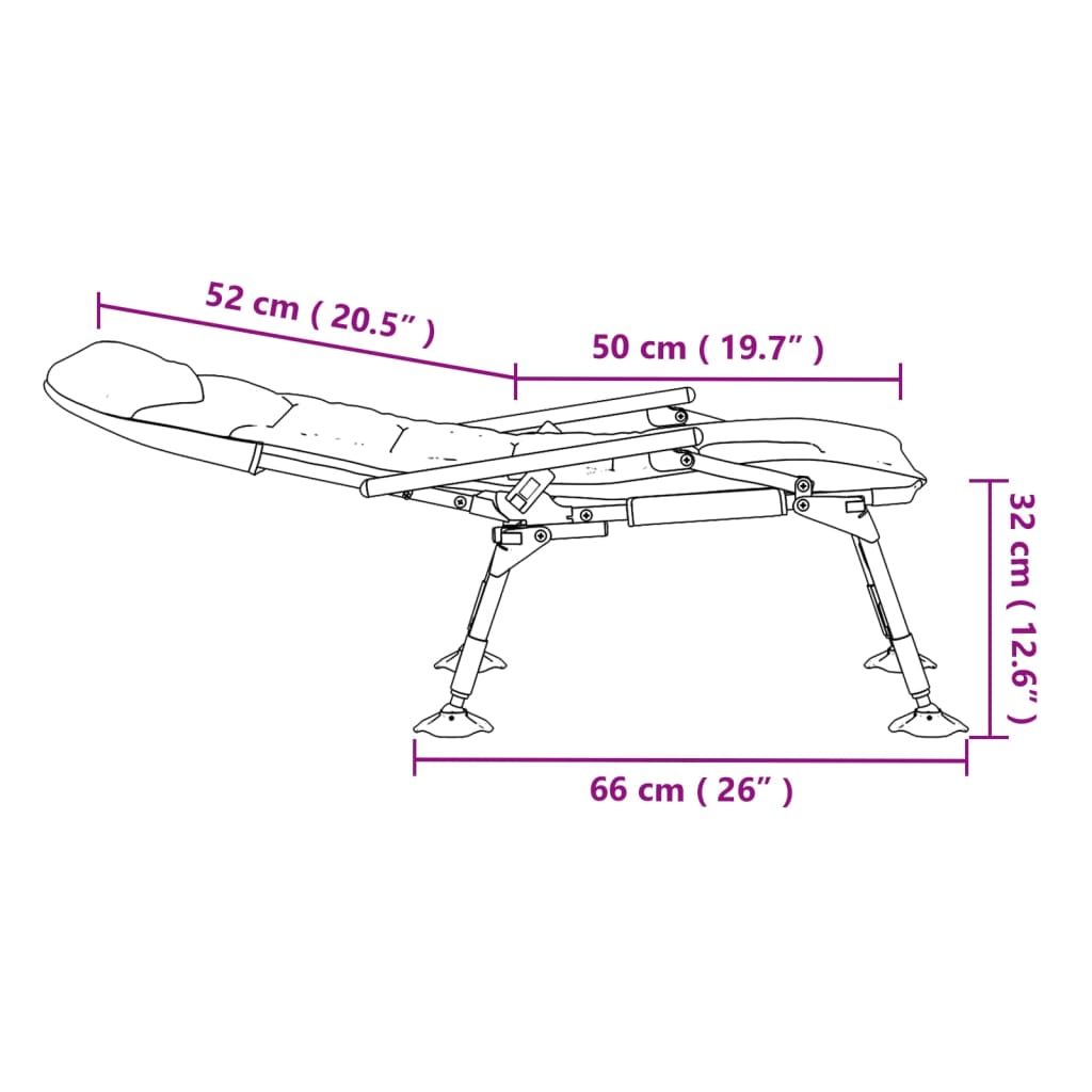 vidaXL Chaise de pêche avec accoudoir pliable vert