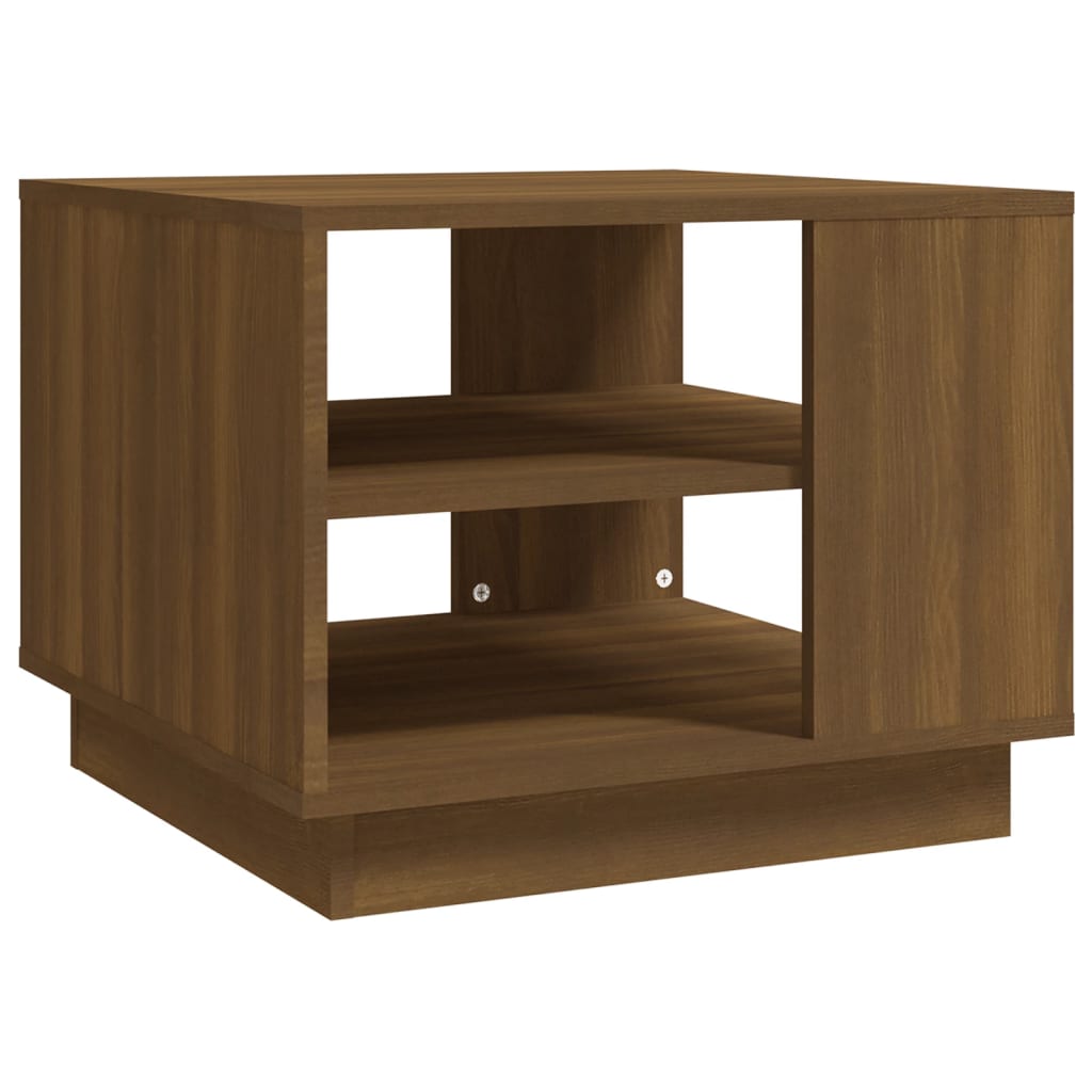 vidaXL Table basse chêne marron 55x55x43 cm bois d'ingénierie