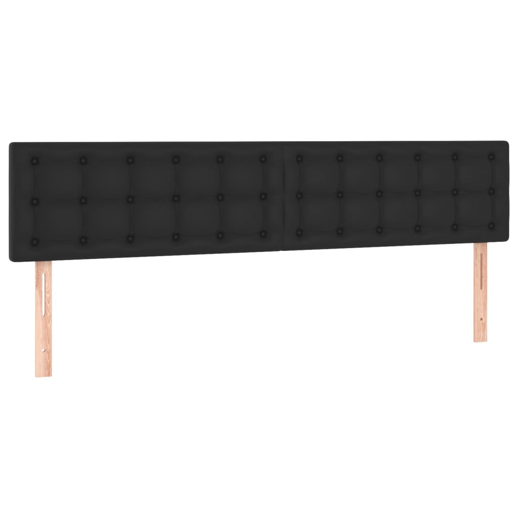 vidaXL Têtes de lit 2 pcs Noir 90x5x78/88 cm Similicuir