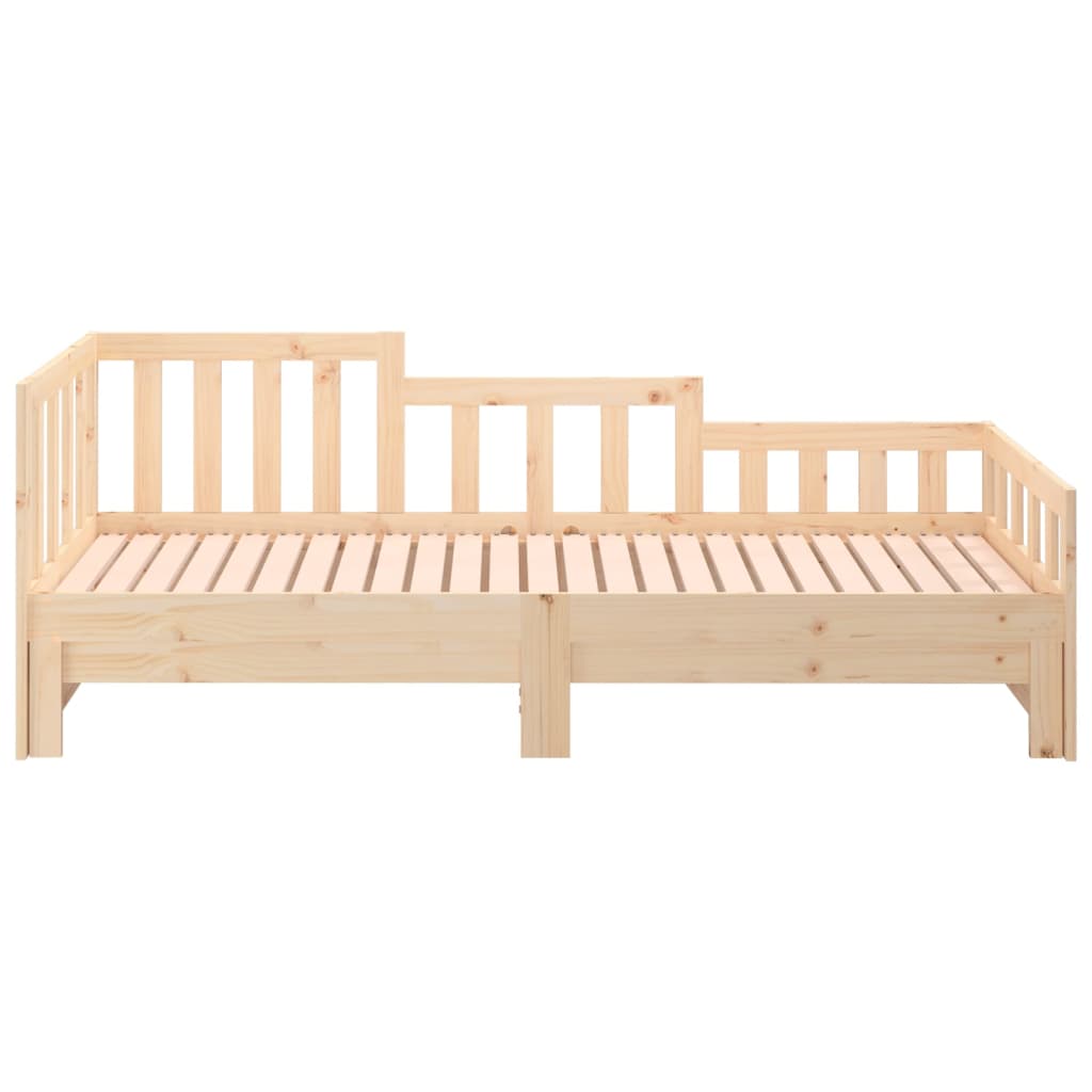 vidaXL Lit coulissant sans matelas 2x(90x200) cm Bois de pin massif