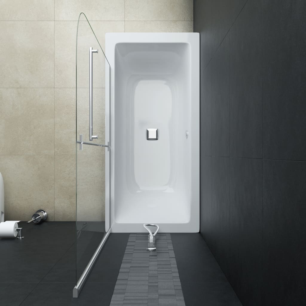 vidaXL Cabine de douche pliable 2 panneaux ESG 120x140 cm