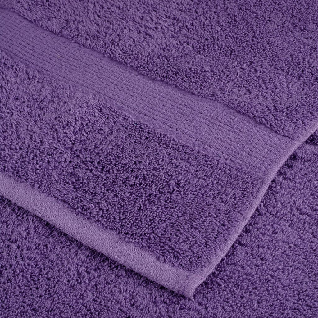 vidaXL Serviettes de visage de qualité supérieure SOLUND 2 pcs violet