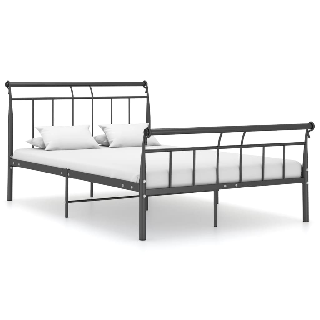 vidaXL Cadre de lit sans matelas noir métal 120x200 cm