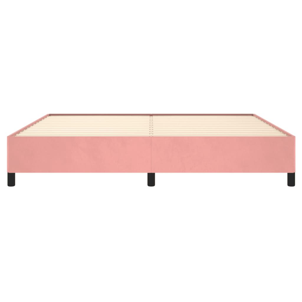 vidaXL Cadre de lit sans matelas rose 200x200 cm velours