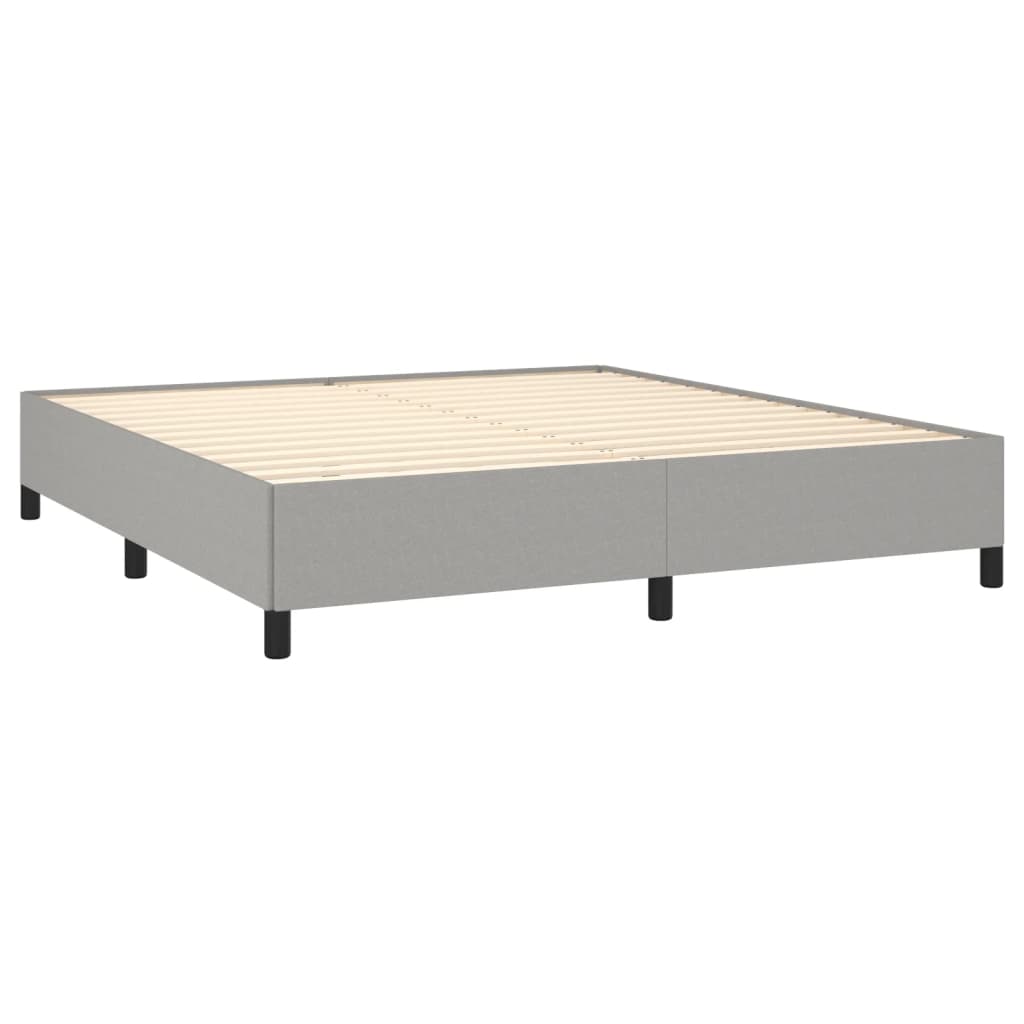 vidaXL Cadre de lit sans matelas gris clair 160x200 cm tissu