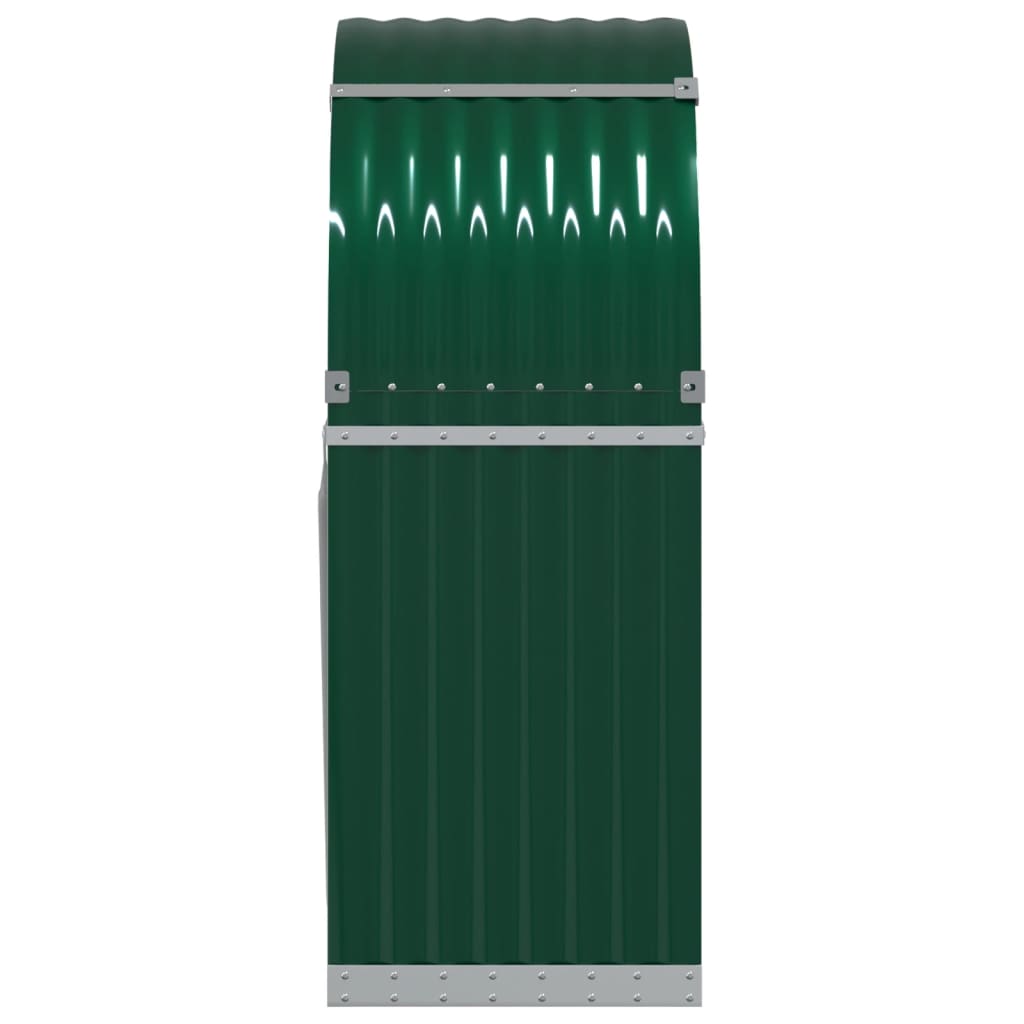 vidaXL Porte-bûches vert 80x45x120 cm acier galvanisé