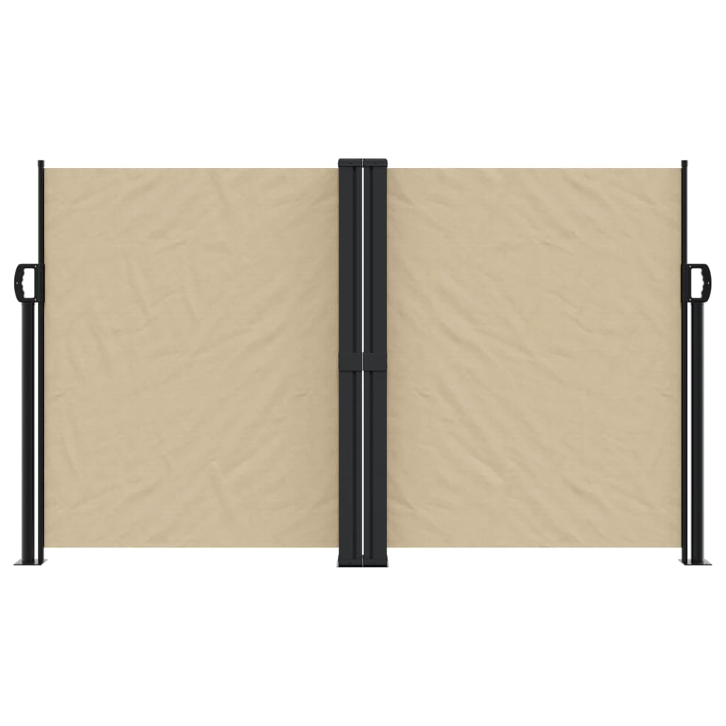 vidaXL Auvent latéral rétractable beige 140x1200 cm