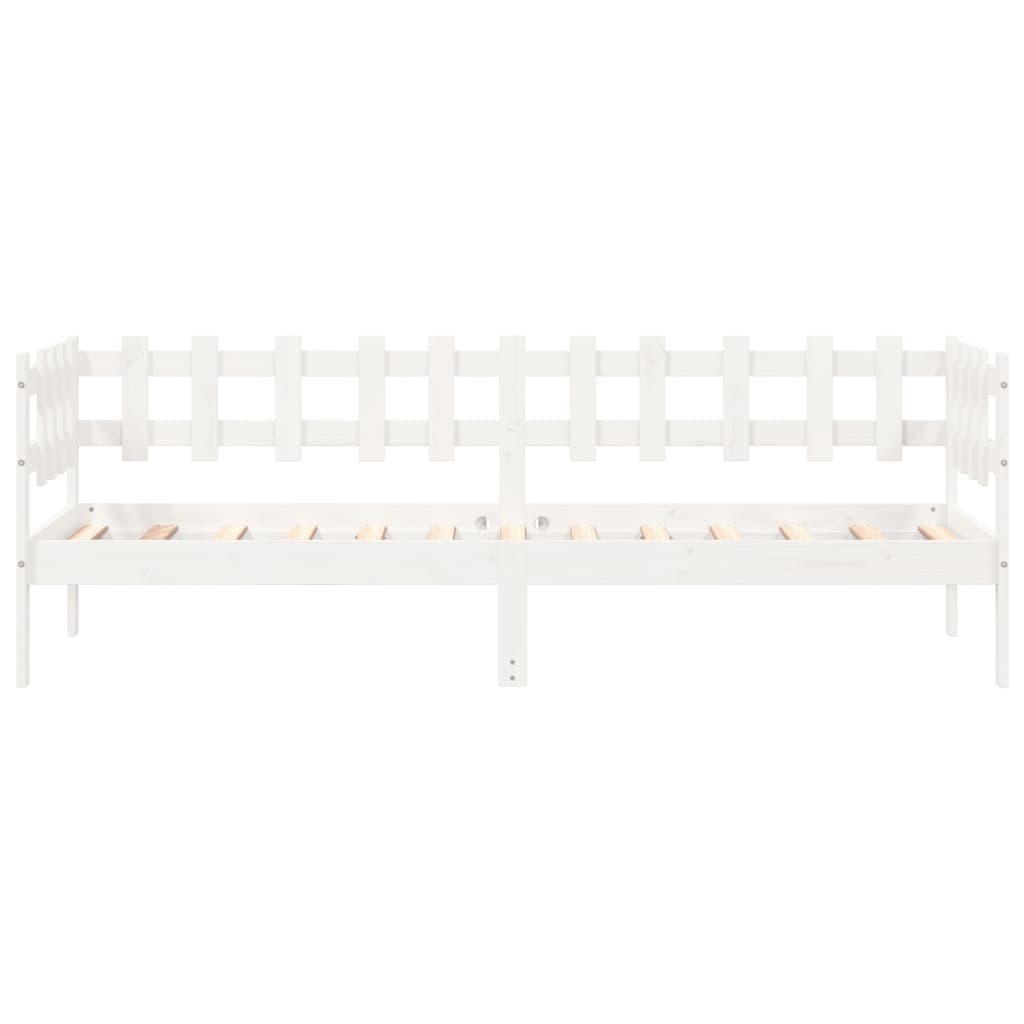 vidaXL Lit de jour sans matelas blanc 90x190 cm bois de pin massif