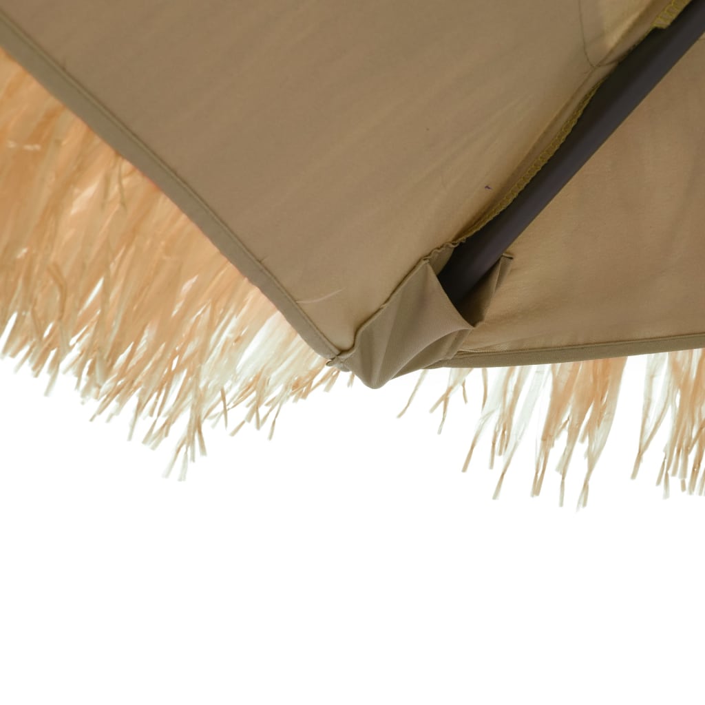 vidaXL Parasol de jardin avec LED et mât en acier marron 246x246x230cm