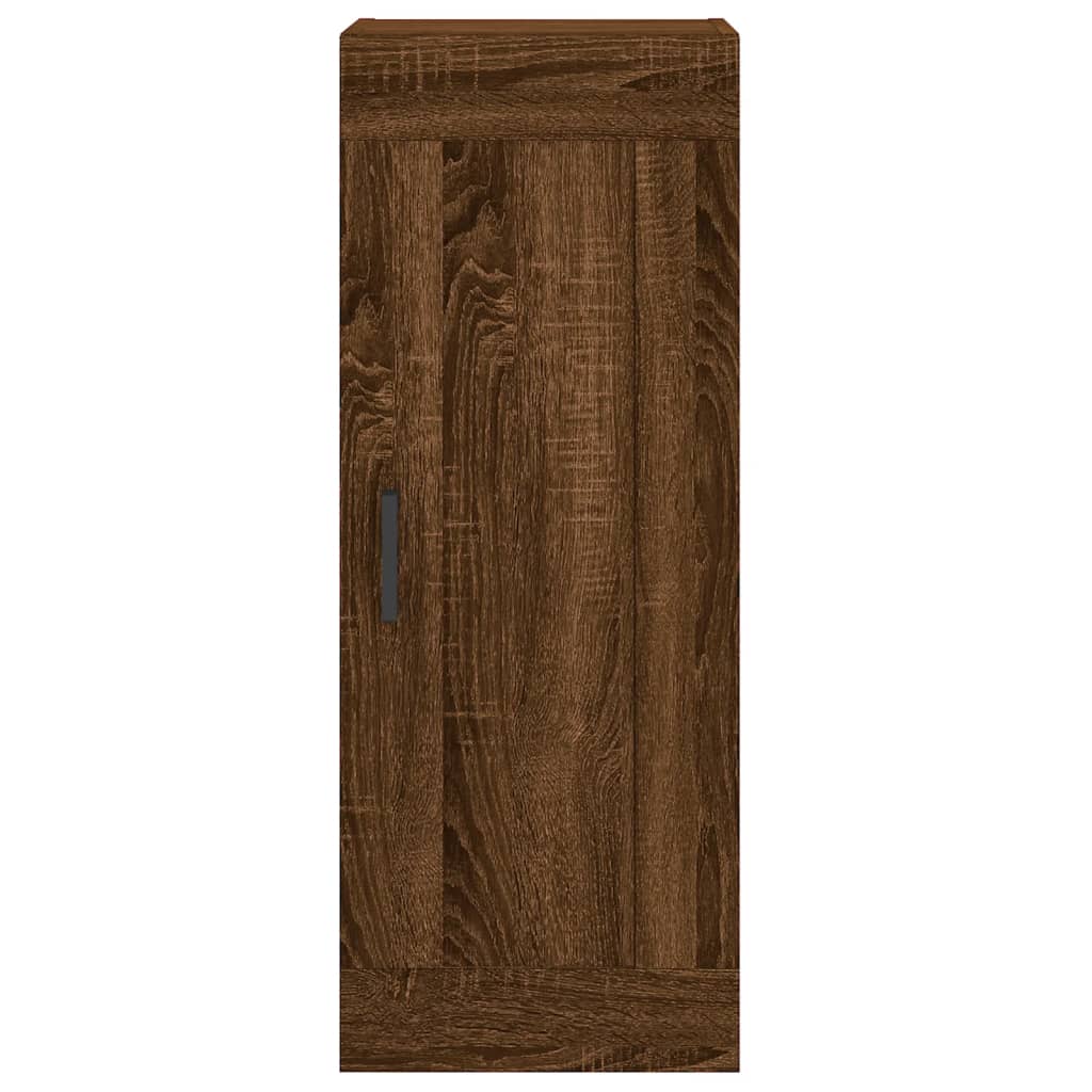 vidaXL Buffet haut Chêne marron 34,5x34x180 cm Bois d'ingénierie