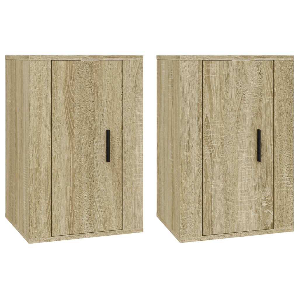 vidaXL Meubles TV muraux 2 pcs Chêne sonoma 40x34,5x60 cm