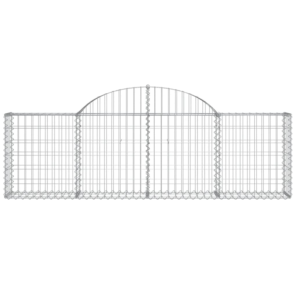 vidaXL Paniers à gabions arqués 6 pcs 200x30x60/80 cm Fer galvanisé