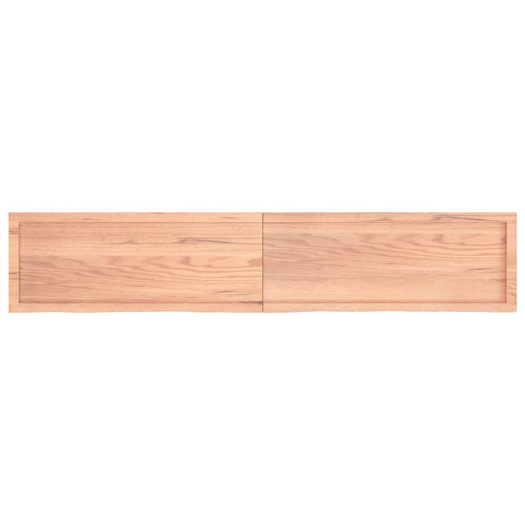 vidaXL Comptoir de salle de bain marron 200x40x(2-6) cm bois traité