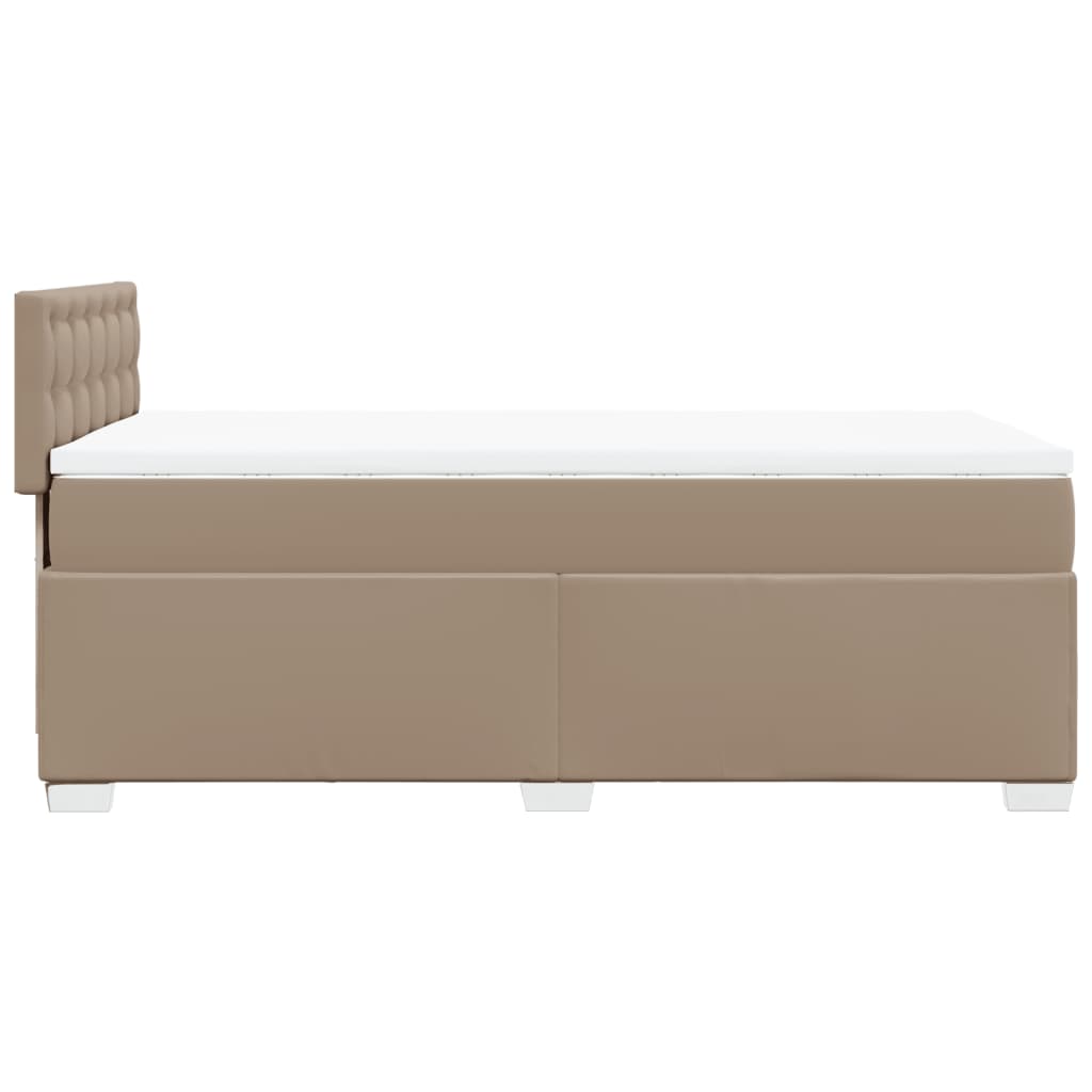 vidaXL Sommier à lattes de lit avec matelas Cappuccino 100x200 cm