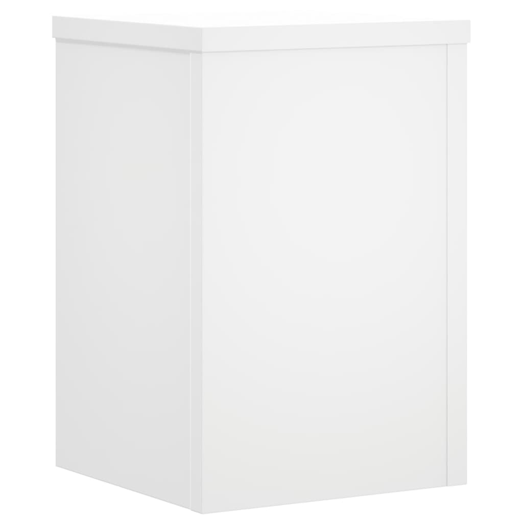 vidaXL Supports pour plantes 2 pcs blanc 20x20x30 cm bois d'ingénierie