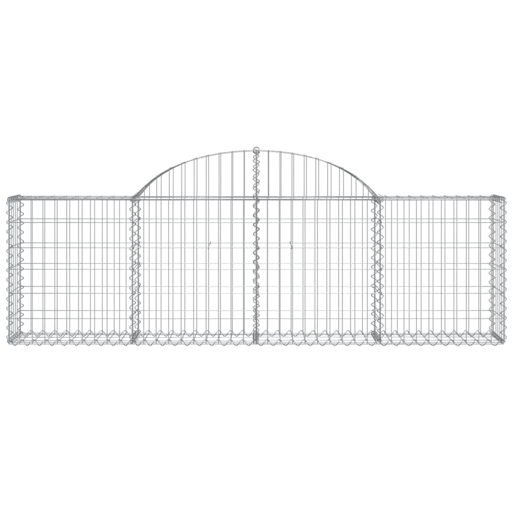 vidaXL Paniers à gabions arqués 25 pcs 200x30x60/80 cm Fer galvanisé