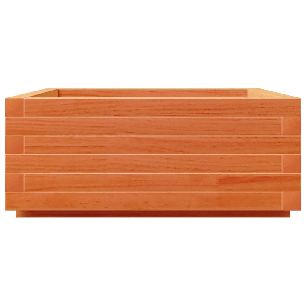 vidaXL Jardinière cire marron 60x60x26,5 cm bois de pin massif