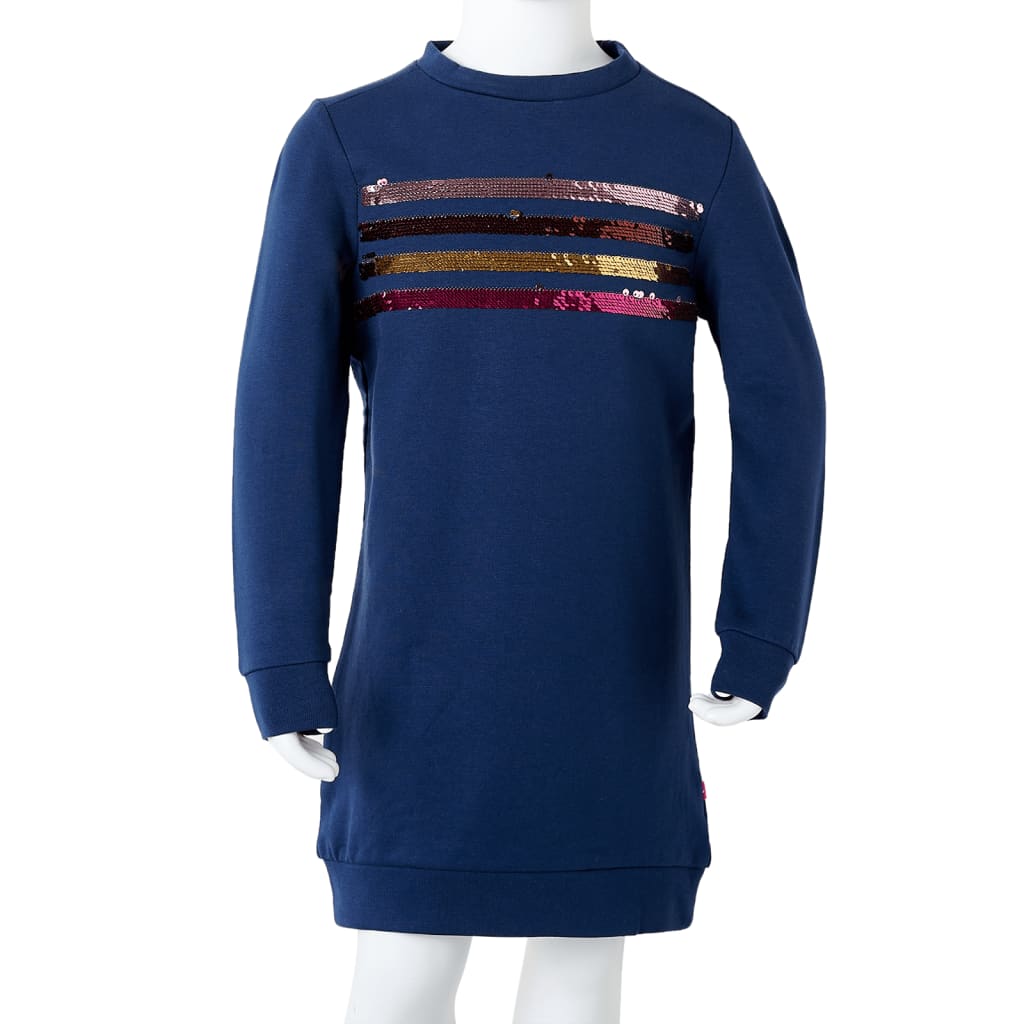 Robe sweatshirt pour enfants bleu marine 104