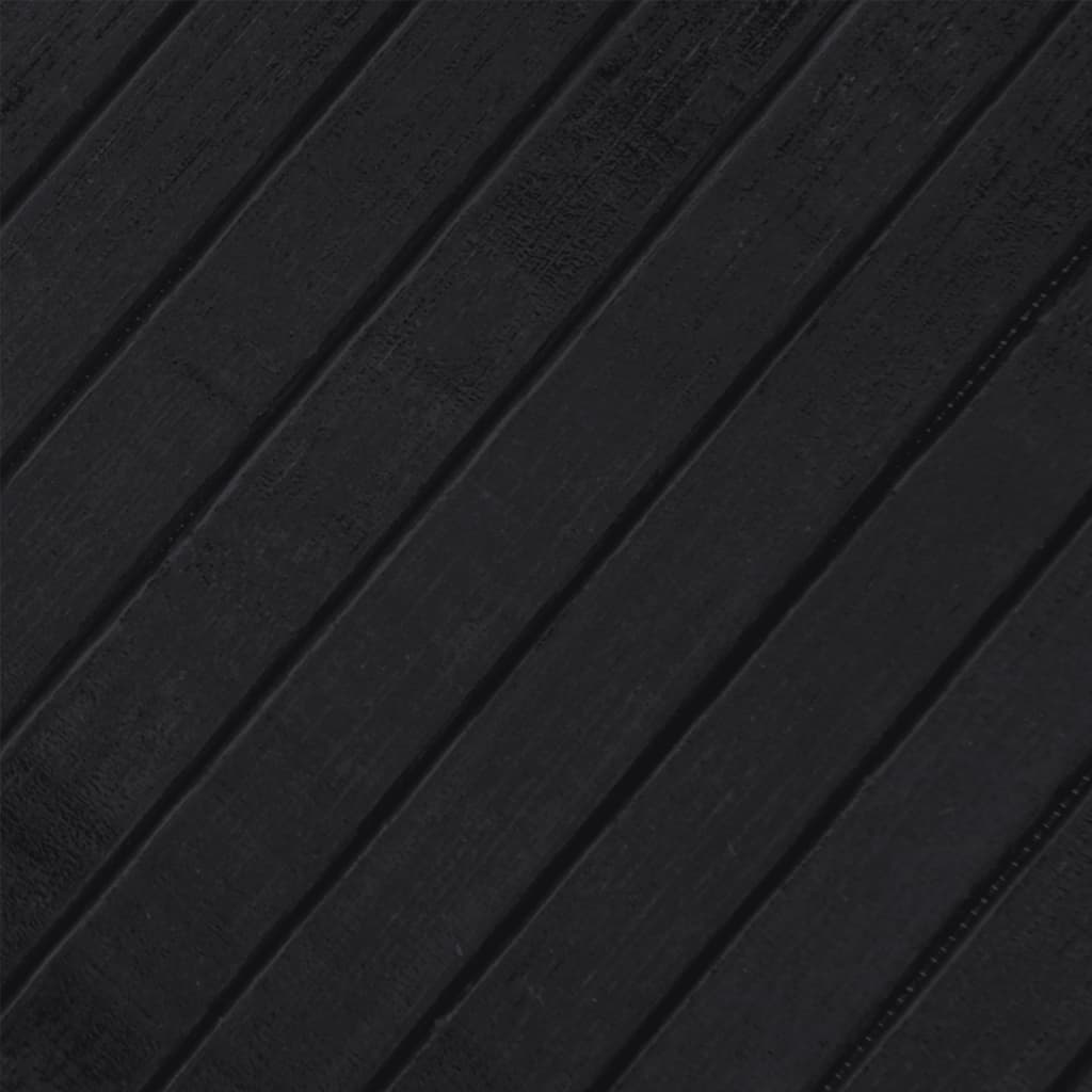 vidaXL Tapis rectangulaire noir 70x300 cm bambou