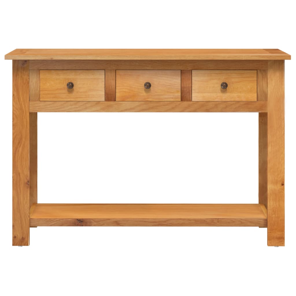 vidaXL Table console 110x35x75 cm Bois de chêne solide