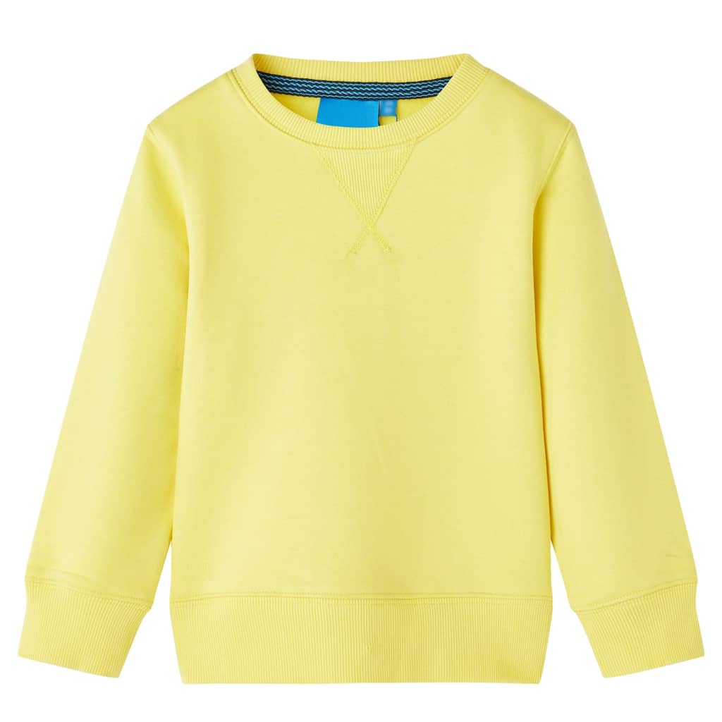 Sweat-shirt pour enfants jaune clair 128