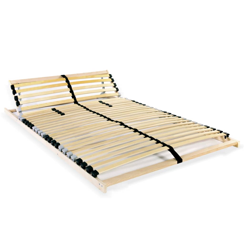 vidaXL Sommier à lattes sans matelas avec 28 lattes 7 zones 100x200 cm