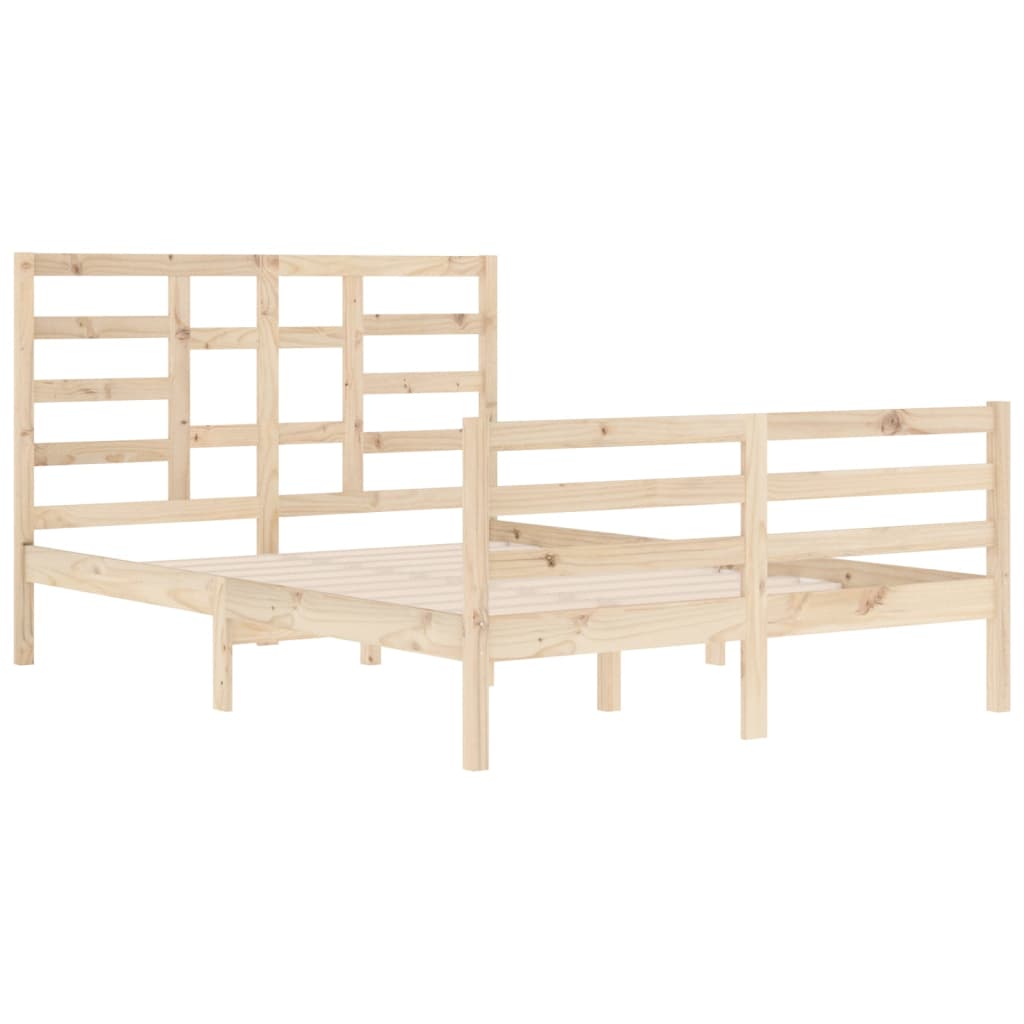 vidaXL Cadre de lit sans matelas bois massif 140x200 cm