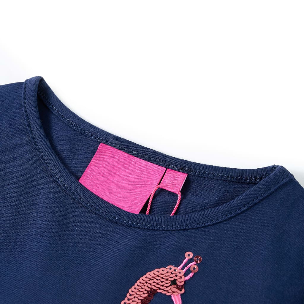 T-shirt pour enfants à manches longues bleu marine 92