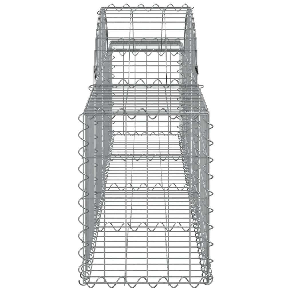 vidaXL Paniers à gabions arqués 2 pcs 200x30x40/60 cm Fer galvanisé