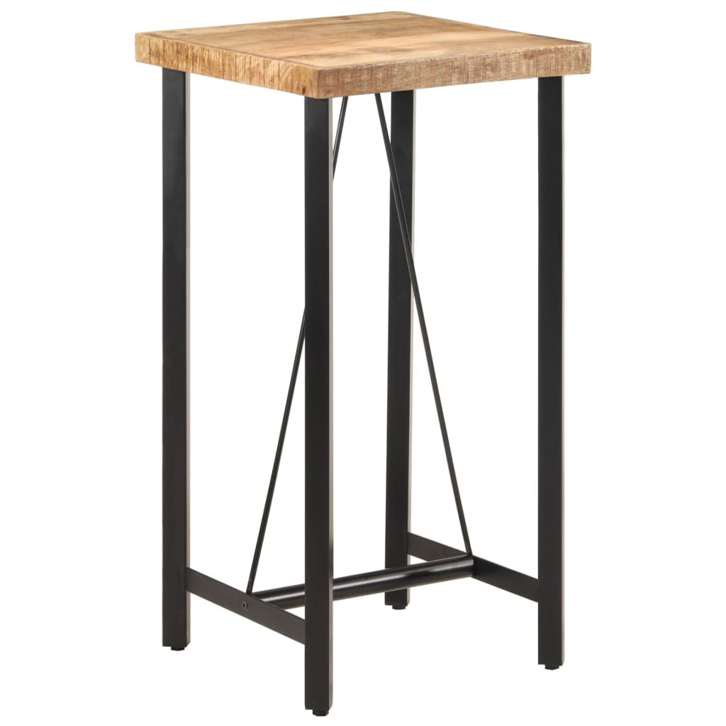 vidaXL Table de bar 55x55x107 cm bois massif de manguier et fer