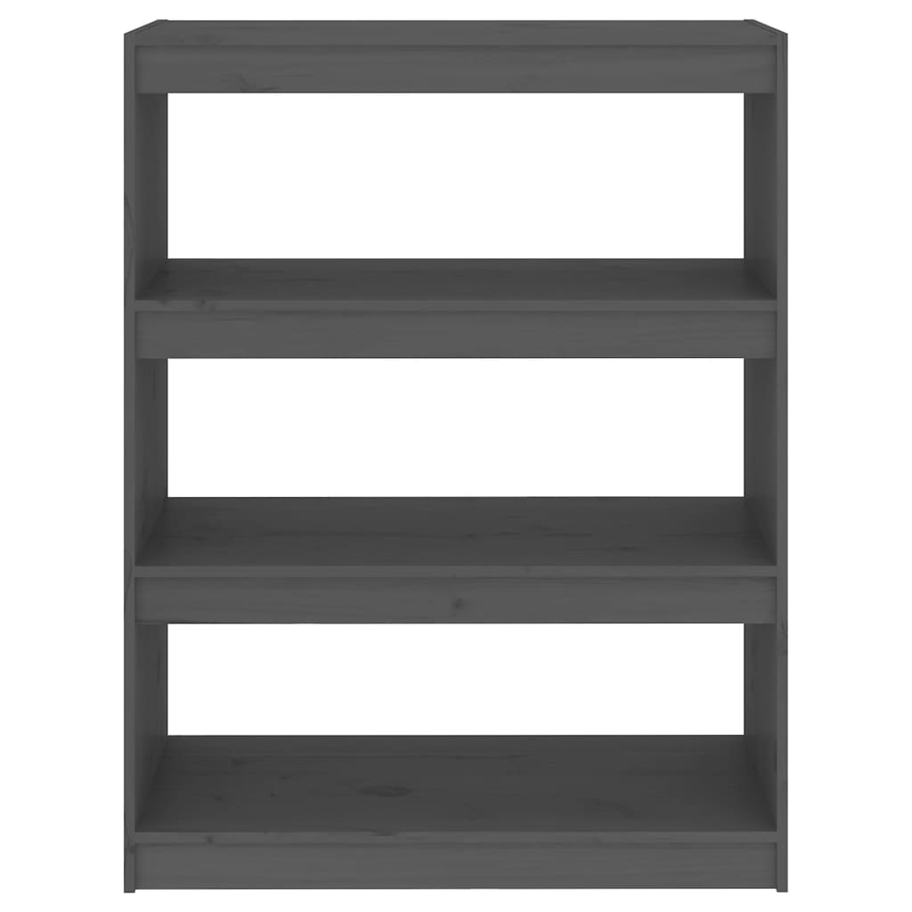 vidaXL Bibliothèque/Séparateur de pièce Gris 80x30x103,5 cm Pin massif