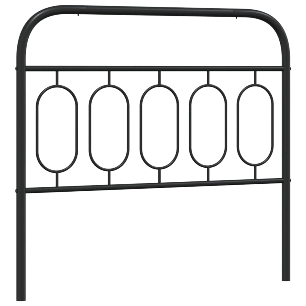 vidaXL Tête de lit métal noir 100 cm