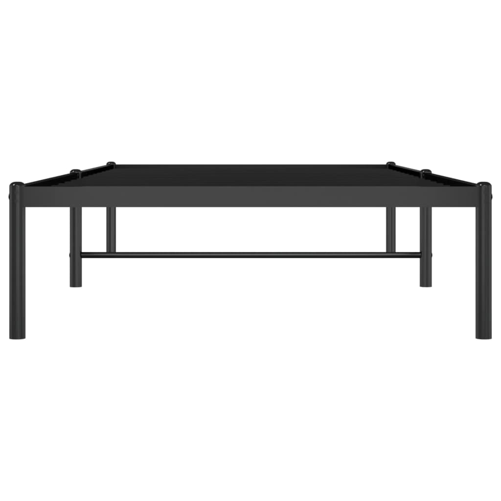 vidaXL Cadre de lit métal sans matelas noir 90x190 cm