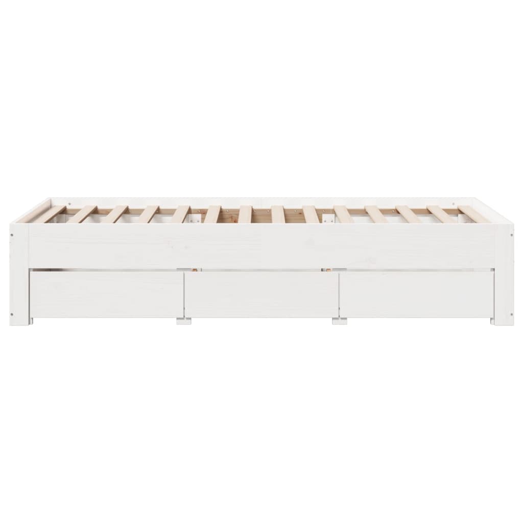 vidaXL Cadre de lit sans matelas avec tiroirs 90x200 cm bois de pin