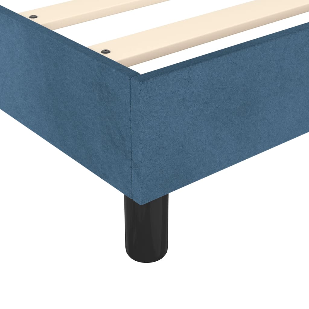 vidaXL Cadre de lit Bleu foncé 90x190 cm Velours