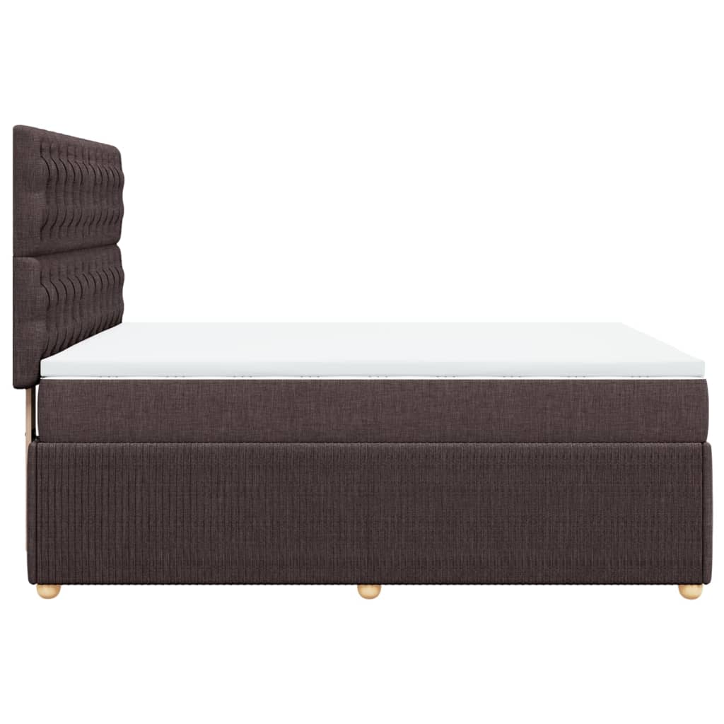 vidaXL Sommier à lattes de lit avec matelas Marron foncé 140x200 cm