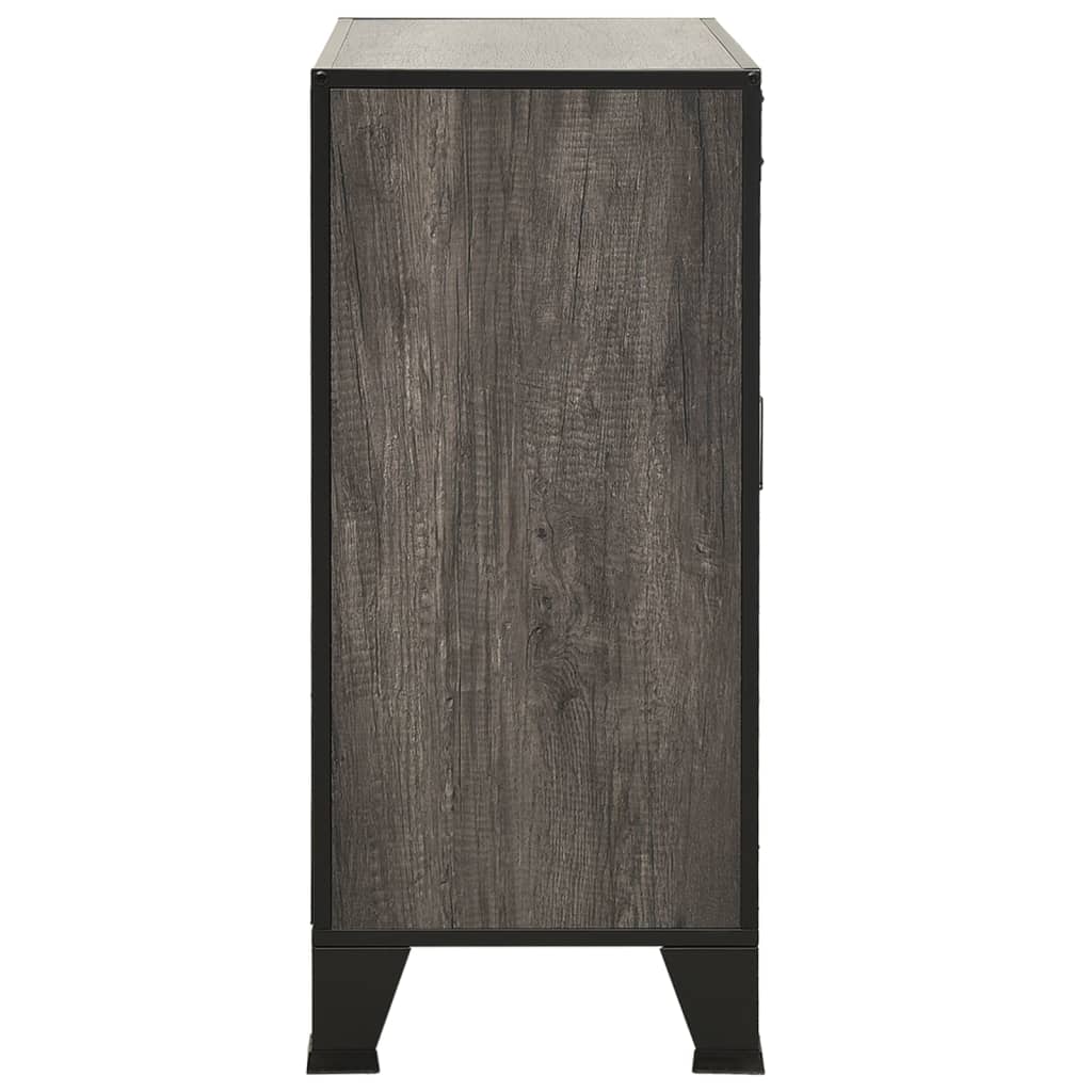 vidaXL Armoire de rangement Gris 72x36x82 cm Métal et MDF