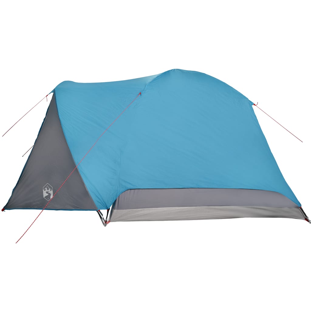 vidaXL Tente de camping avec porche 4 personnes bleu imperméable