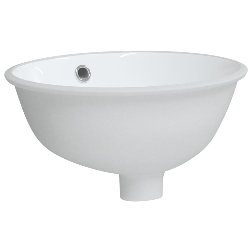 vidaXL Évier de salle de bain blanc 33x29x16,5 cm ovale céramique